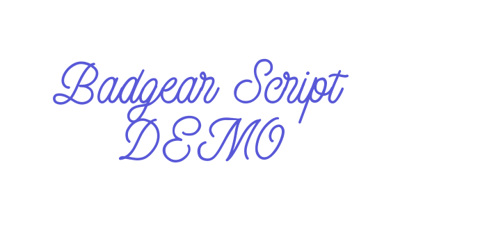 Badgear Script DEMO Font Download