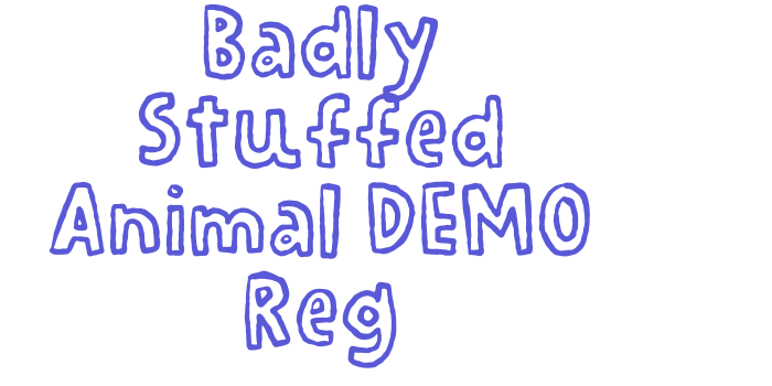 Badly Stuffed Animal DEMO Reg Font Download