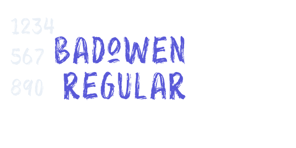 Badowen  Regular font free