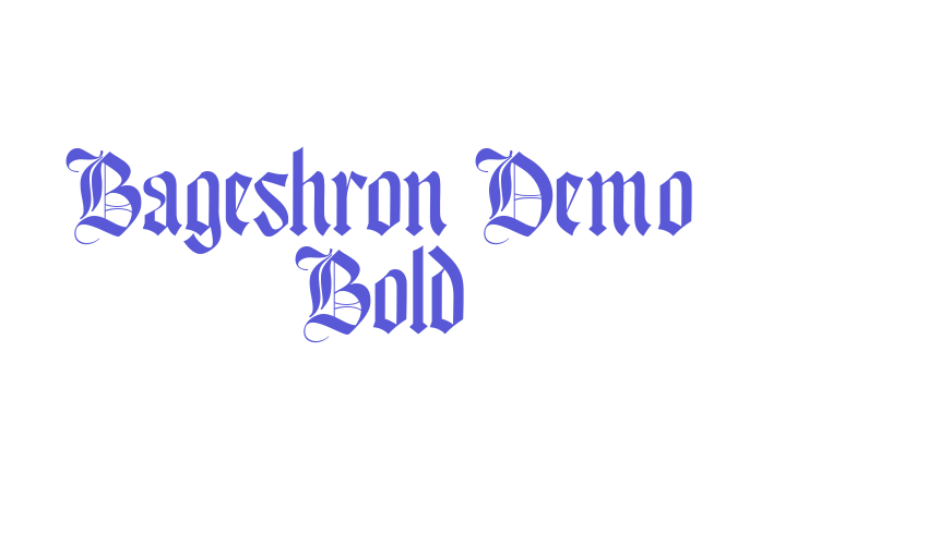 Bageshron Demo Bold Font Download