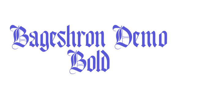 Bageshron Demo Bold Font Download