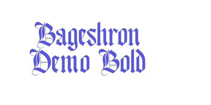 Bageshron Demo Bold Font