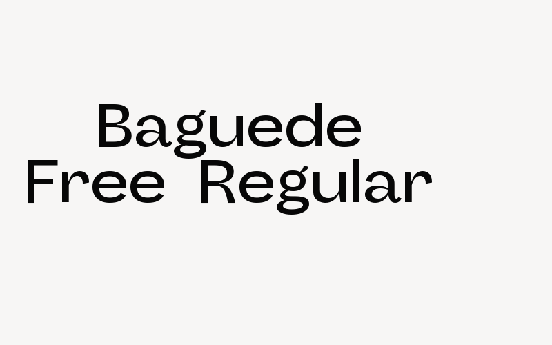 Baguede Free-Regular Font