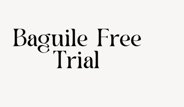 Baguile Free Trial Font