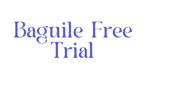 Baguile Free Trial Font Download