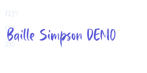 Baille Simpson DEMO font