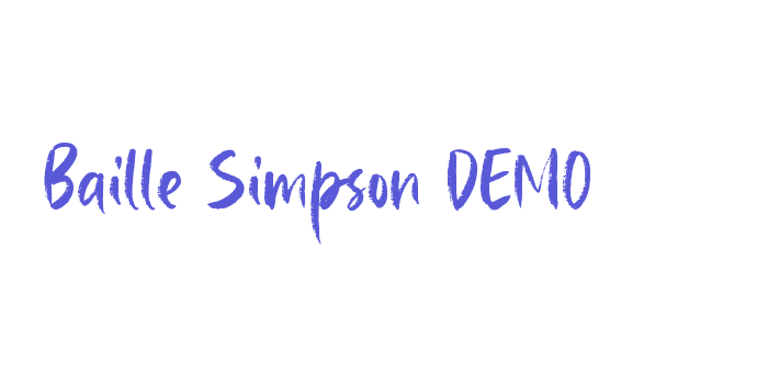 Baille Simpson DEMO Font Download