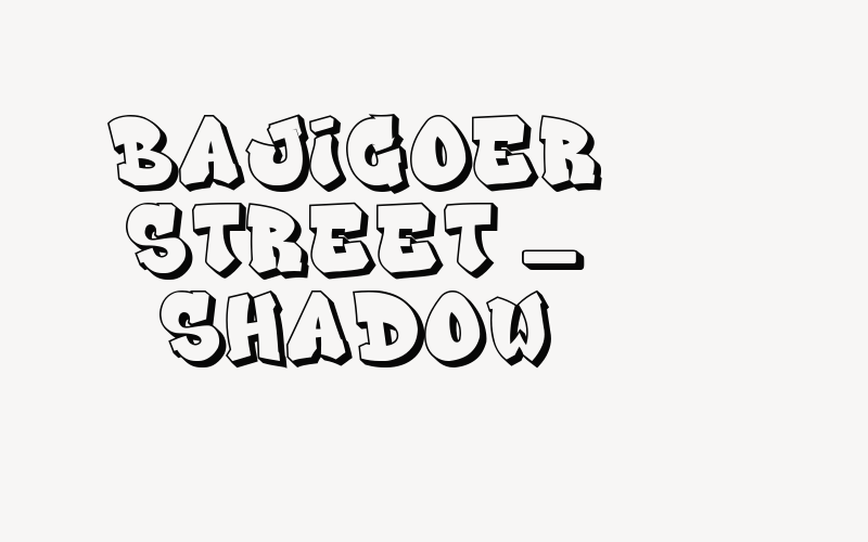 Bajigoer Street – Shadow Font