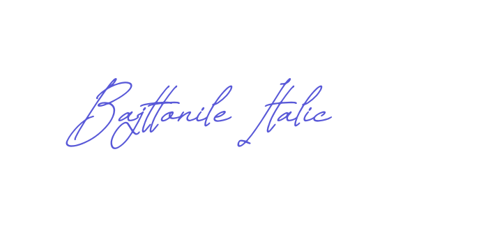 Bajttonile Italic Font