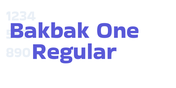 Bakbak One Regular font