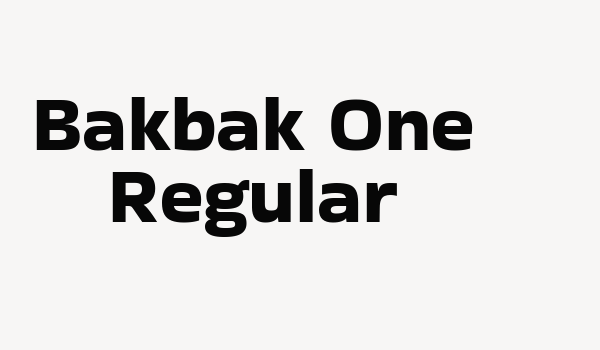 Bakbak One Regular Font