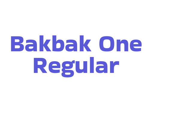 Bakbak One Regular Font