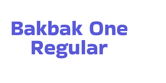 Bakbak One Regular Font Download