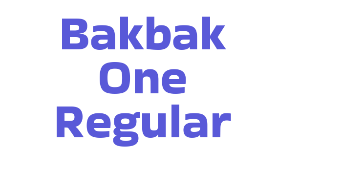 Bakbak One Regular Font