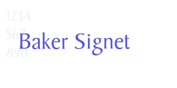 Baker Signet font free