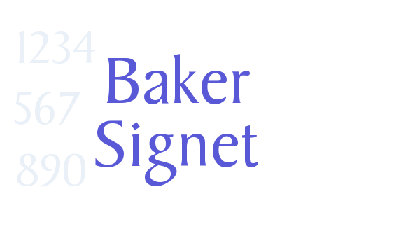 Baker Signet font free