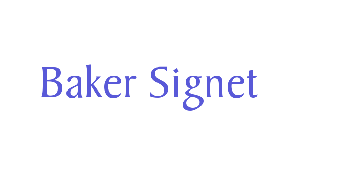 Baker Signet Font Download