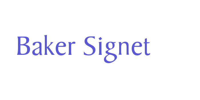 Baker Signet Font