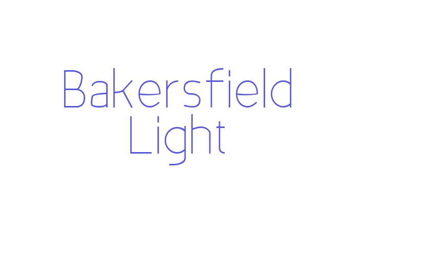 Bakersfield Light Font