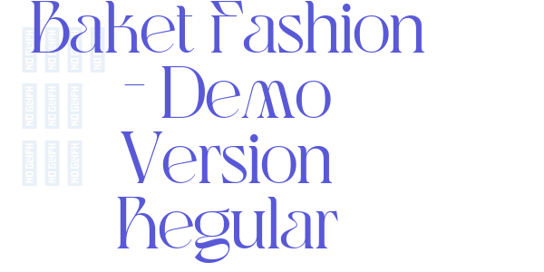 Baket Fashion – Demo Version Regular font free