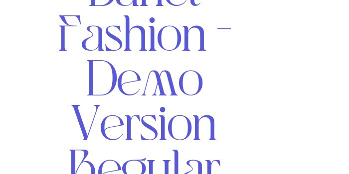 Baket Fashion – Demo Version Regular Font