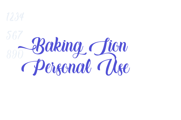 Baking Lion – Personal Use Font Download