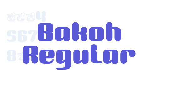 Bakoh Regular font free