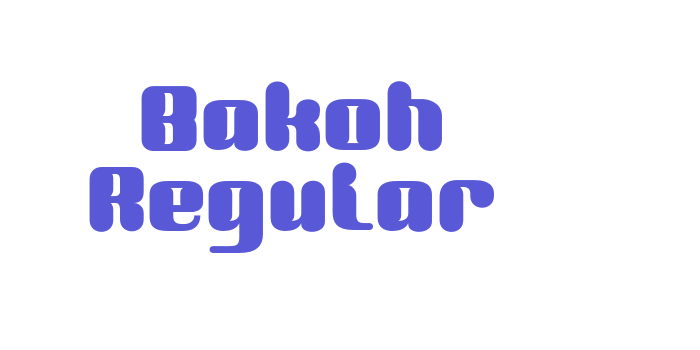 Bakoh Regular Font Download