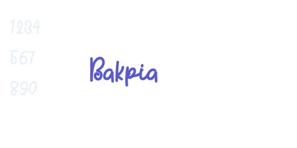 Bakpia font