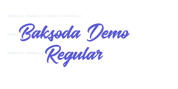 Baksoda Demo Regular font