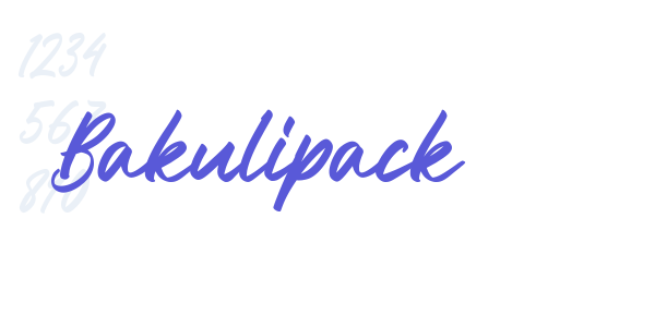 Bakulipack font