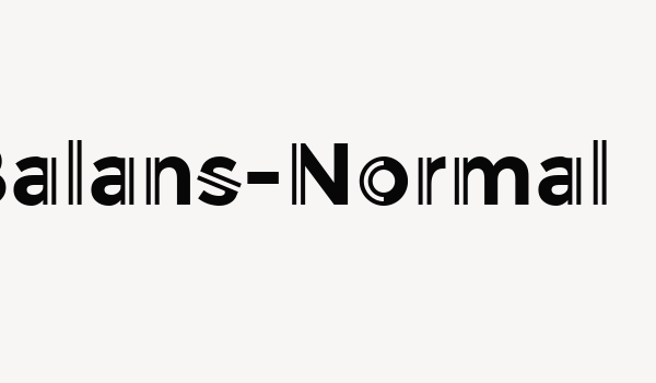 Balans-Normal Font