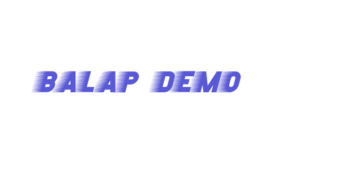 Balap Demo Font Download