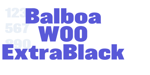 Balboa W00 ExtraBlack font free