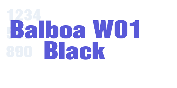 Balboa W01 Black font free