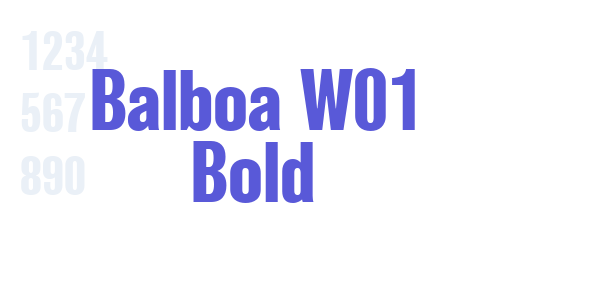 Balboa W01 Bold font free