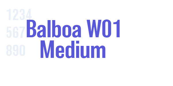 Balboa W01 Medium font