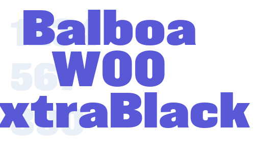 Balboa W00 ExtraBlack Font