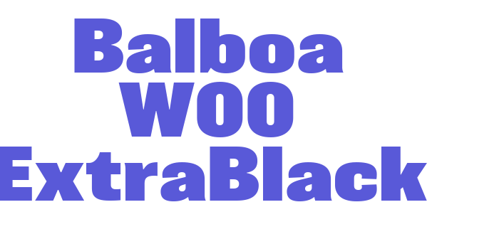 Balboa W00 ExtraBlack Font