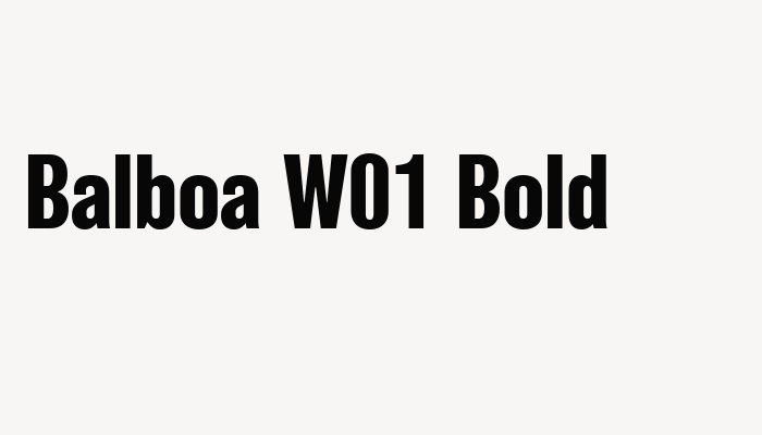 Balboa W01 Bold font download