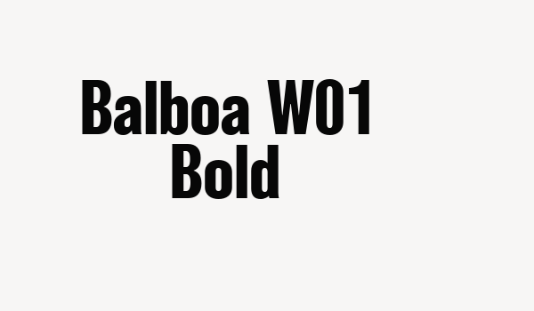 Balboa W01 Bold Font