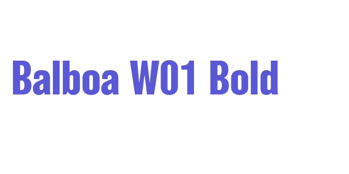 Balboa W01 Bold Font Download