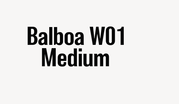 Balboa W01 Medium Font