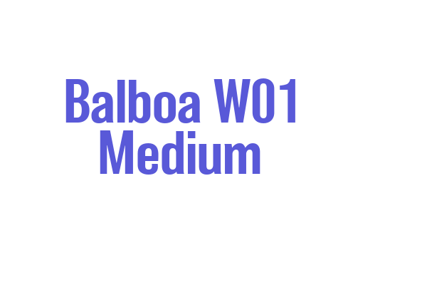 Balboa W01 Medium Font