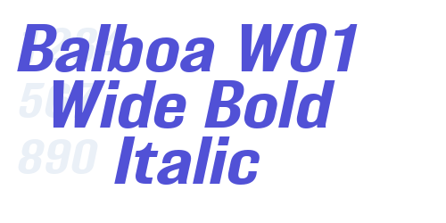Balboa W01 Wide Bold Italic