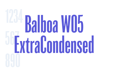 Balboa W05 ExtraCondensed Font Download