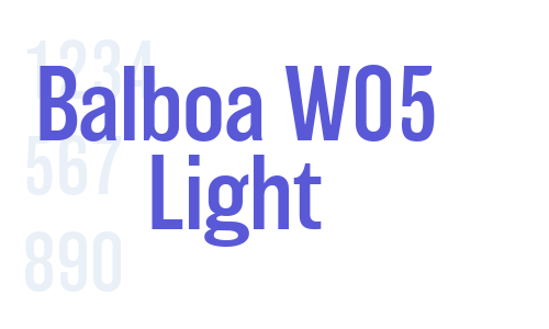 Balboa W05 Light Font Download