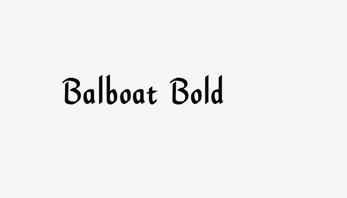 Balboat Bold font download