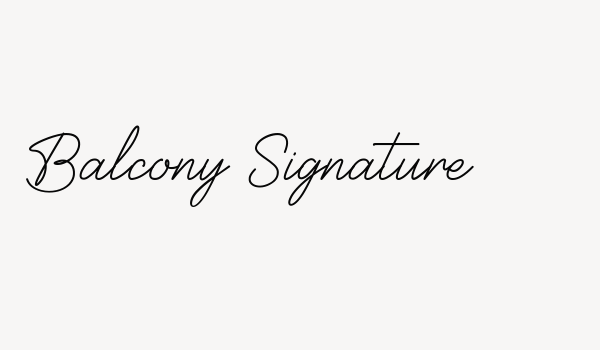 Balcony Signature Font