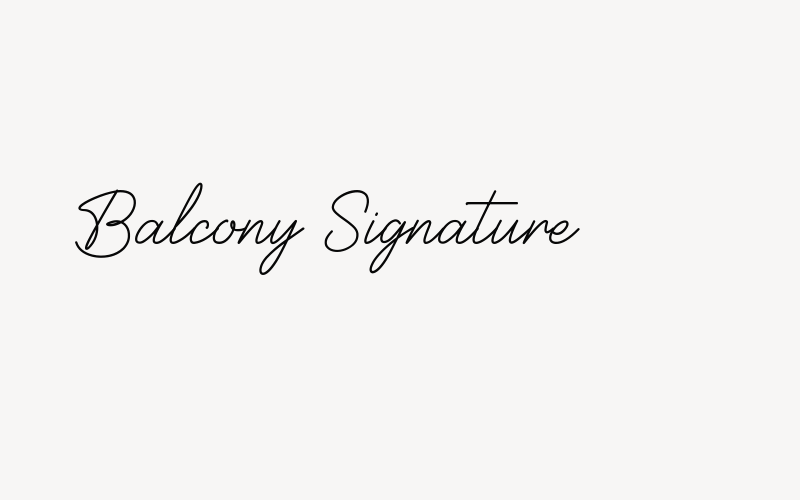 Balcony Signature Font